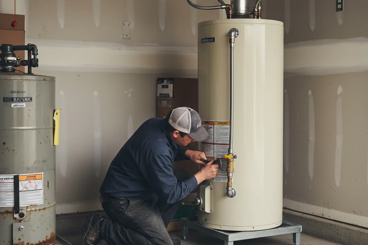 Water heater and shutoff valve replacement in Alsip