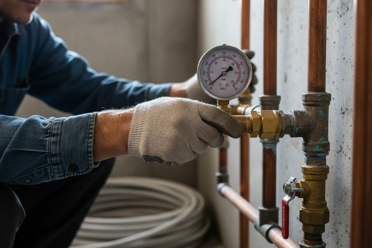 Pressure testing a repaired line during Water Line Repair in Alsip